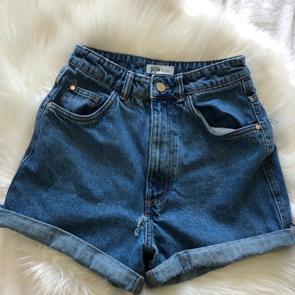 ZARA high-waisted denim shorts